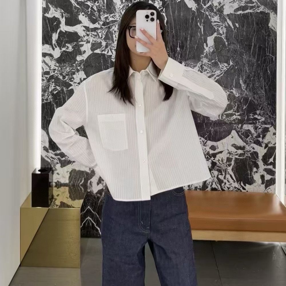 [셀린느] 크롭 셔츠