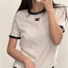 [셀린느] 트리오페 자수 시퀀스 티셔츠