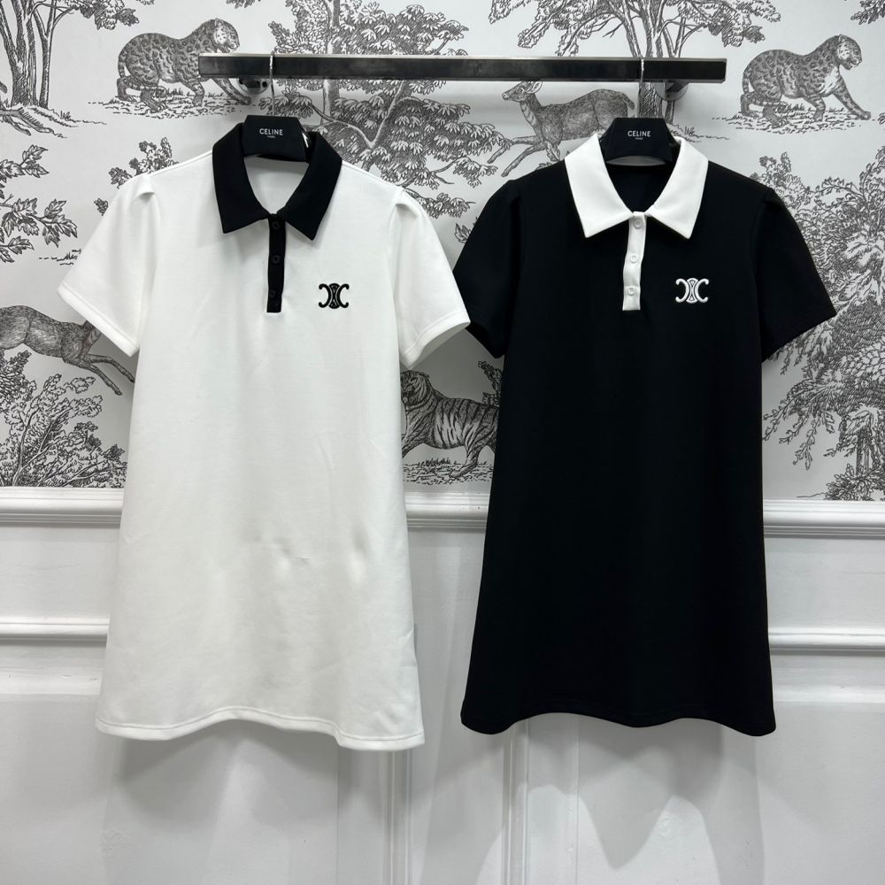 [셀린느] 폴로 넥 원피스