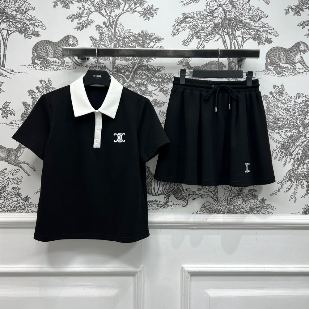 [셀린느] 트리옹프 자수 셋업수트