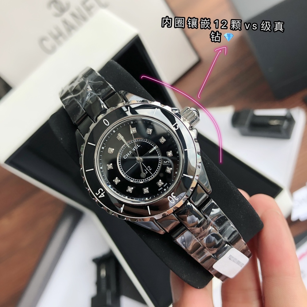 [샤넬] Chanel J12 Quartz Automatic Calibre - 샤넬 J12 세라믹 33/38/41mm