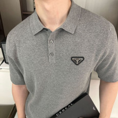 [프라다] PRADA 트라이앵글 탭 폴로 티셔츠