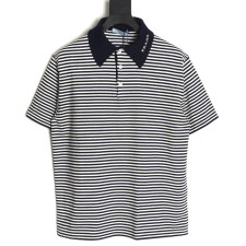 [프라다] PRADA 스트라이프 니트 폴로 티셔츠