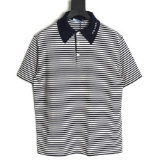 [프라다] PRADA 스트라이프 니트 폴로 티셔츠