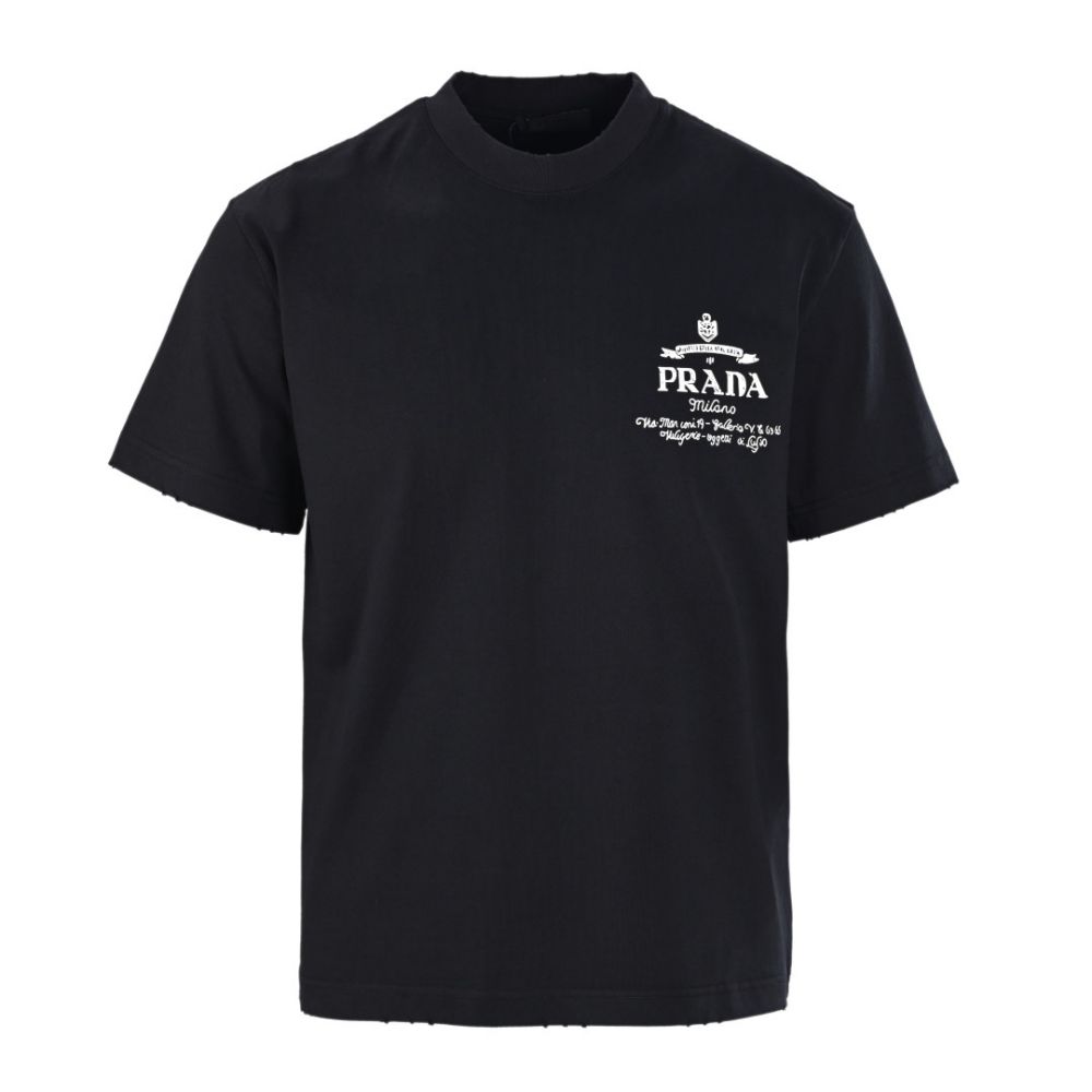 [프라다] PRADA 베이직 로고 프린트 티셔츠