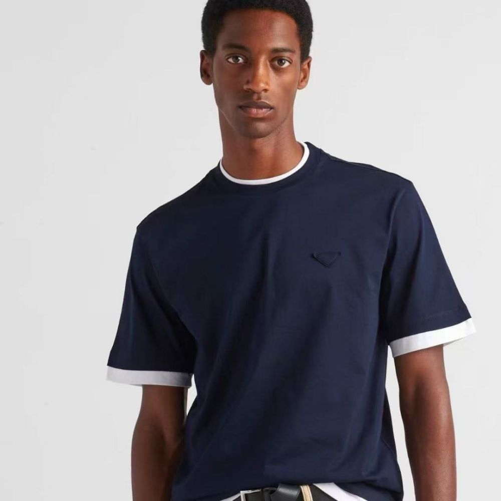 [프라다] PRADA 트라이앵글 페이크 투피스 티셔츠