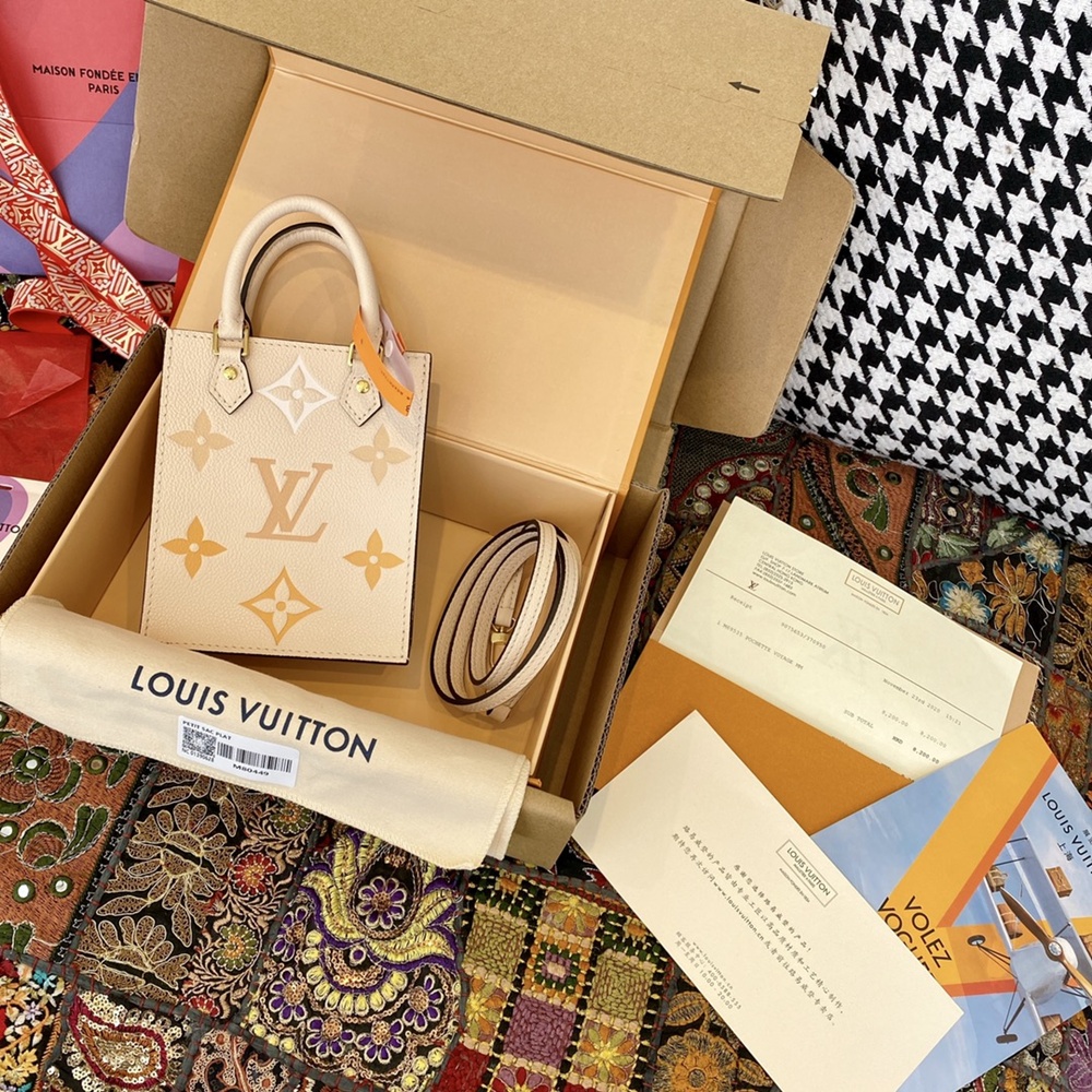 [루이비통] Louis Vuitton LV Petit sac plat 쁘띠 삭 플라 토트백 14cm BB 21.5cm PM 25