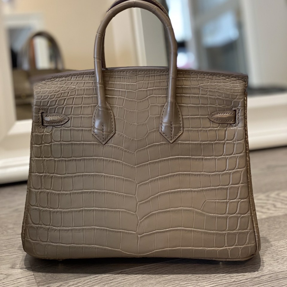 [에르메스] Hermes Birkin Bag Alligator - 에르메스 버킨 25 악어가죽 25 x 20 x 13cm (버킨 30 35 40 45) 가격상담