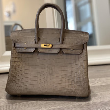 [에르메스] Hermes Birkin Bag Alligator - 에르메스 버킨 25 악어가죽 25 x 20 x 13cm (버킨 30 35 40 45) 가격상담