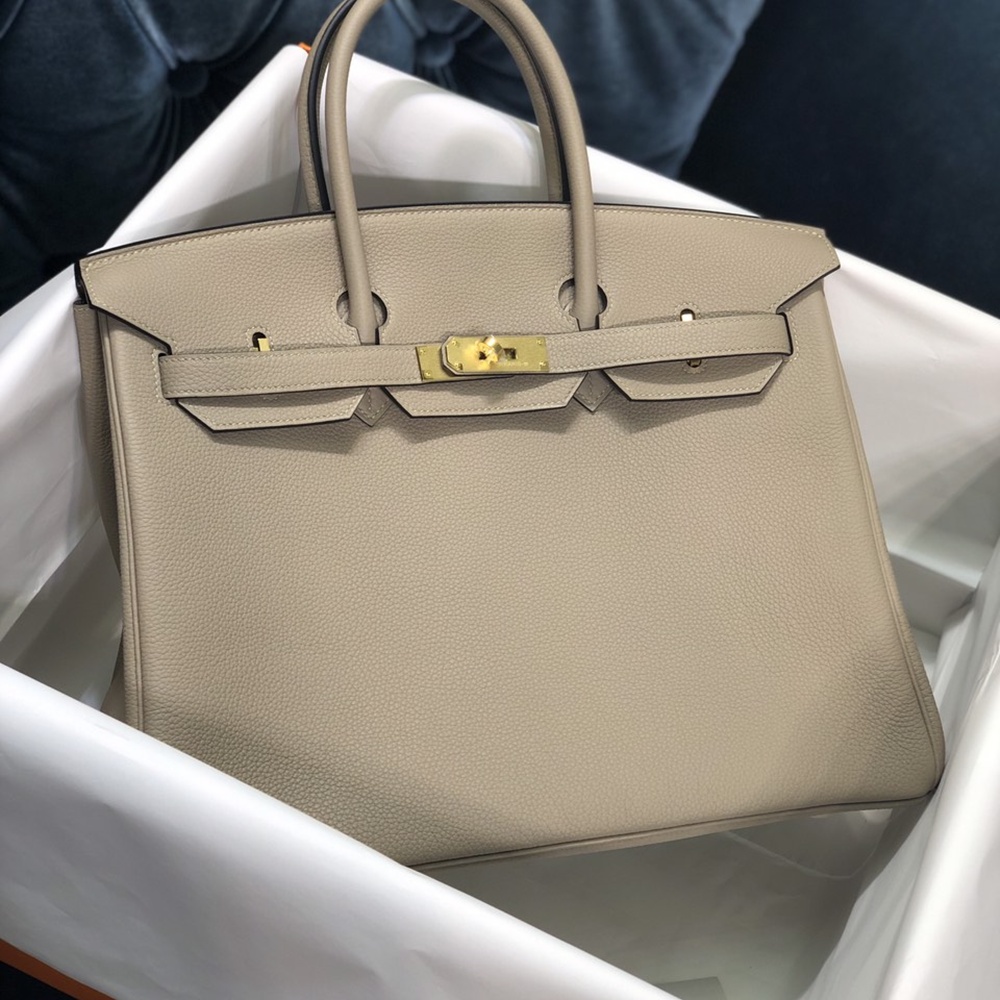 [에르메스] 2칼라 Hermes Birkin Bag Togo - 에르메스 버킨 35 백 토고 35 x 25 x 18cm (버킨 25 30 35 40 45)