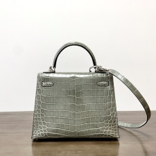[에르메스] Hermes kelly Bag Alligator – 에르메스 켈리백 28 악어가죽 28 x 22 x 11cm (켈리 20 25 28 32 35) 가격상담