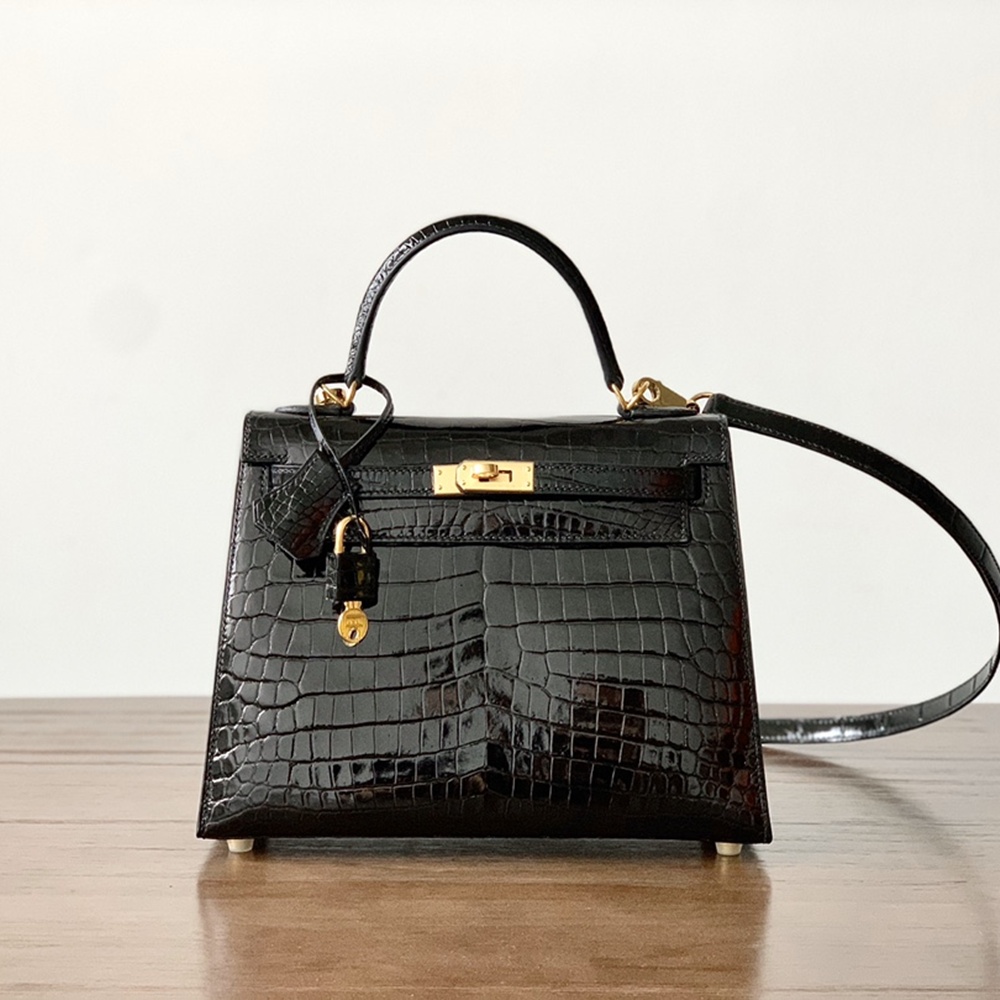 [에르메스] Hermes kelly Bag Alligator – 에르메스 켈리백 28 악어가죽 28 x 22 x 11cm (켈리 20 25 28 32 35) 가격상담