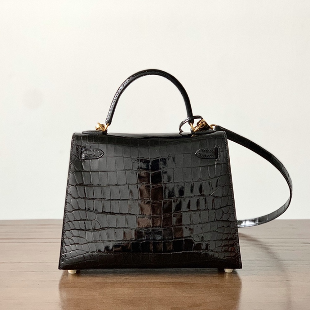 [에르메스] Hermes kelly Bag Alligator – 에르메스 켈리백 28 악어가죽 28 x 22 x 11cm (켈리 20 25 28 32 35) 가격상담