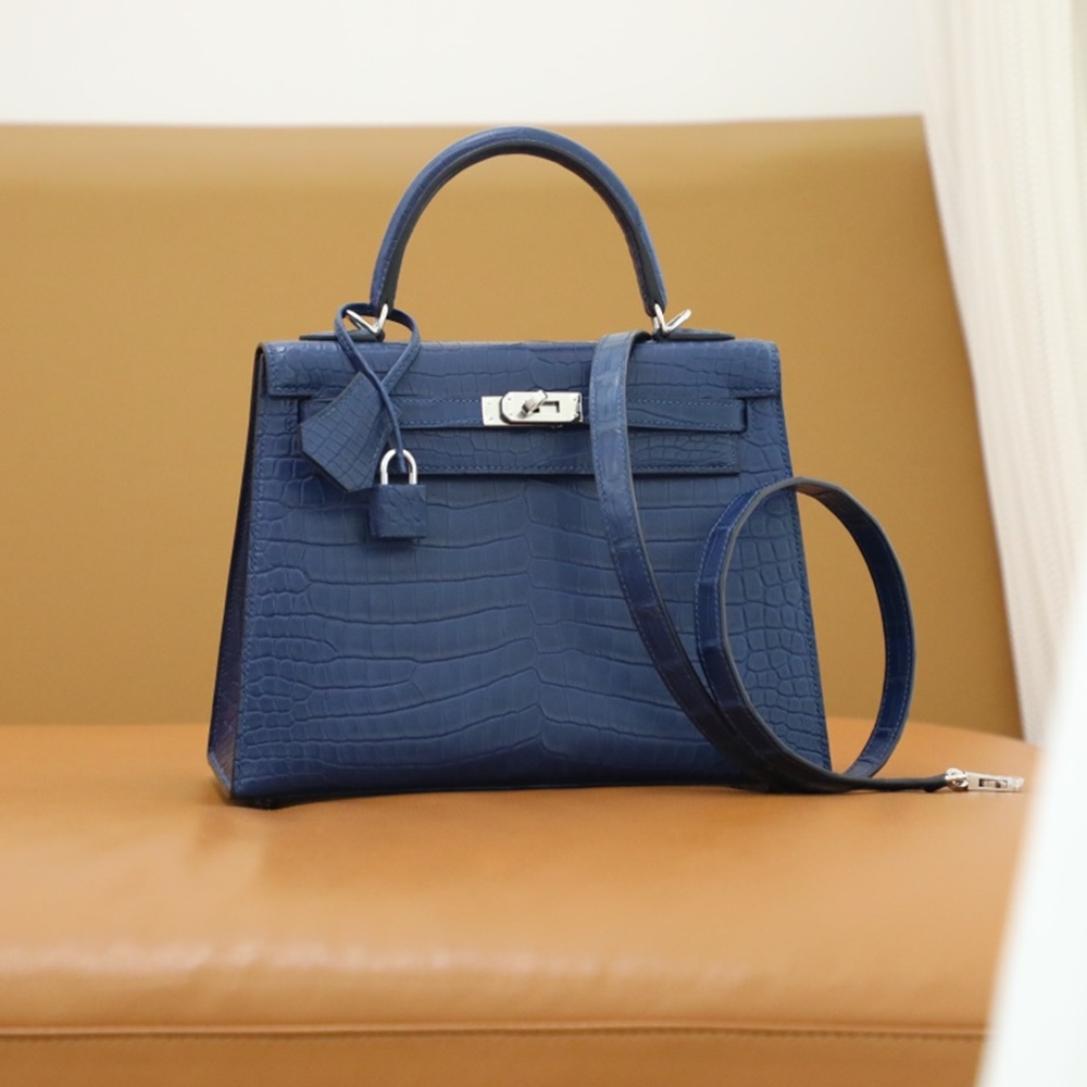 [에르메스] Hermes kelly Bag Alligator – 에르메스 켈리백 28 악어가죽 28 x 22 x 11cm (켈리 20 25 28 32 35) 가격상담