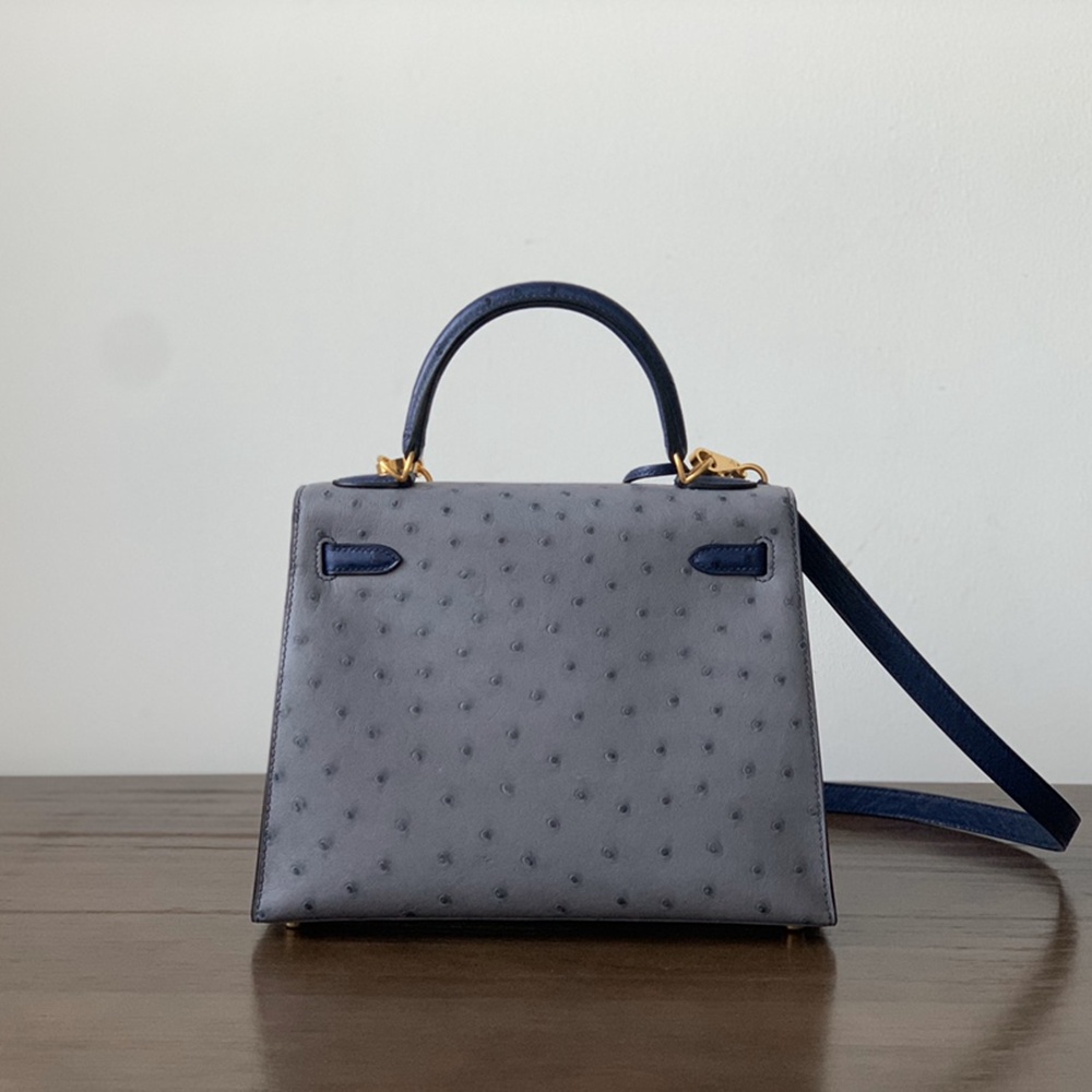 [에르메스] 2칼라 Hermes kelly Bag Ostrich– 에르메스 켈리백 28 오스트리치 28 x 22 x 11cm (켈리 20 25 28 32 35)