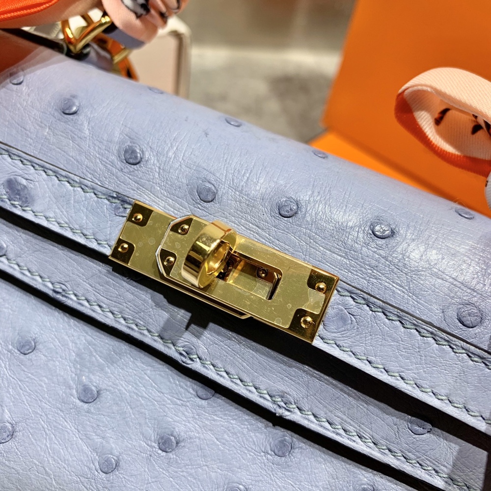 [에르메스] Hermes kelly Bag Ostrich– 에르메스 켈리백 28 오스트리치 28 x 22 x 11cm (켈리 20 25 28 32 35)