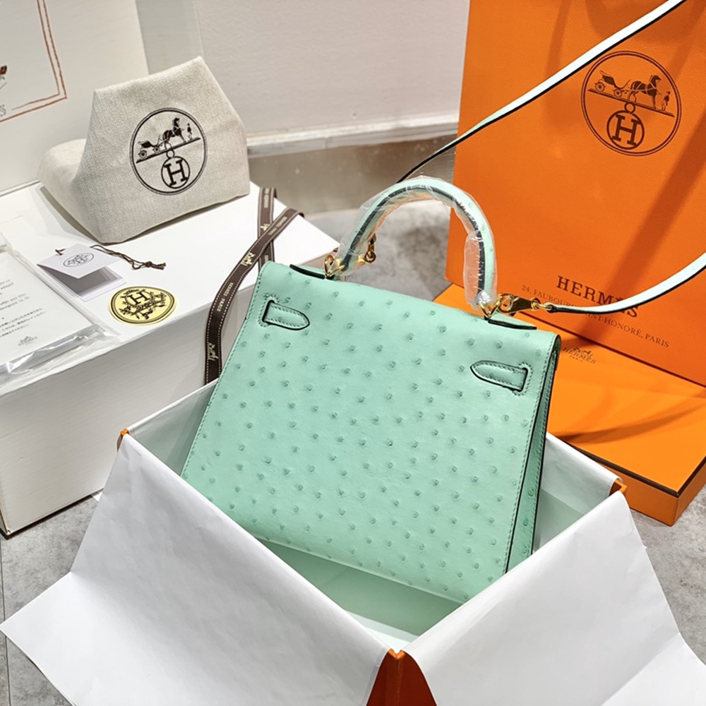 [에르메스] Hermes kelly Bag Ostrich– 에르메스 켈리백 28 오스트리치 28 x 22 x 11cm (켈리 20 25 28 32 35)