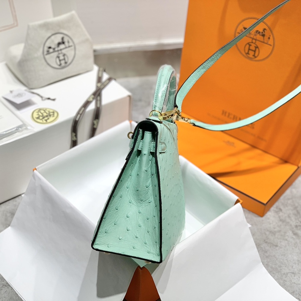 [에르메스] Hermes kelly Bag Ostrich– 에르메스 켈리백 28 오스트리치 28 x 22 x 11cm (켈리 20 25 28 32 35)