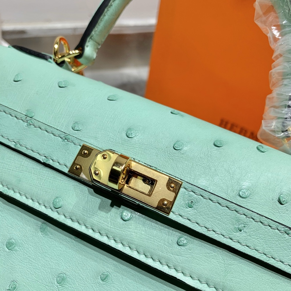 [에르메스] Hermes kelly Bag Ostrich– 에르메스 켈리백 28 오스트리치 28 x 22 x 11cm (켈리 20 25 28 32 35)