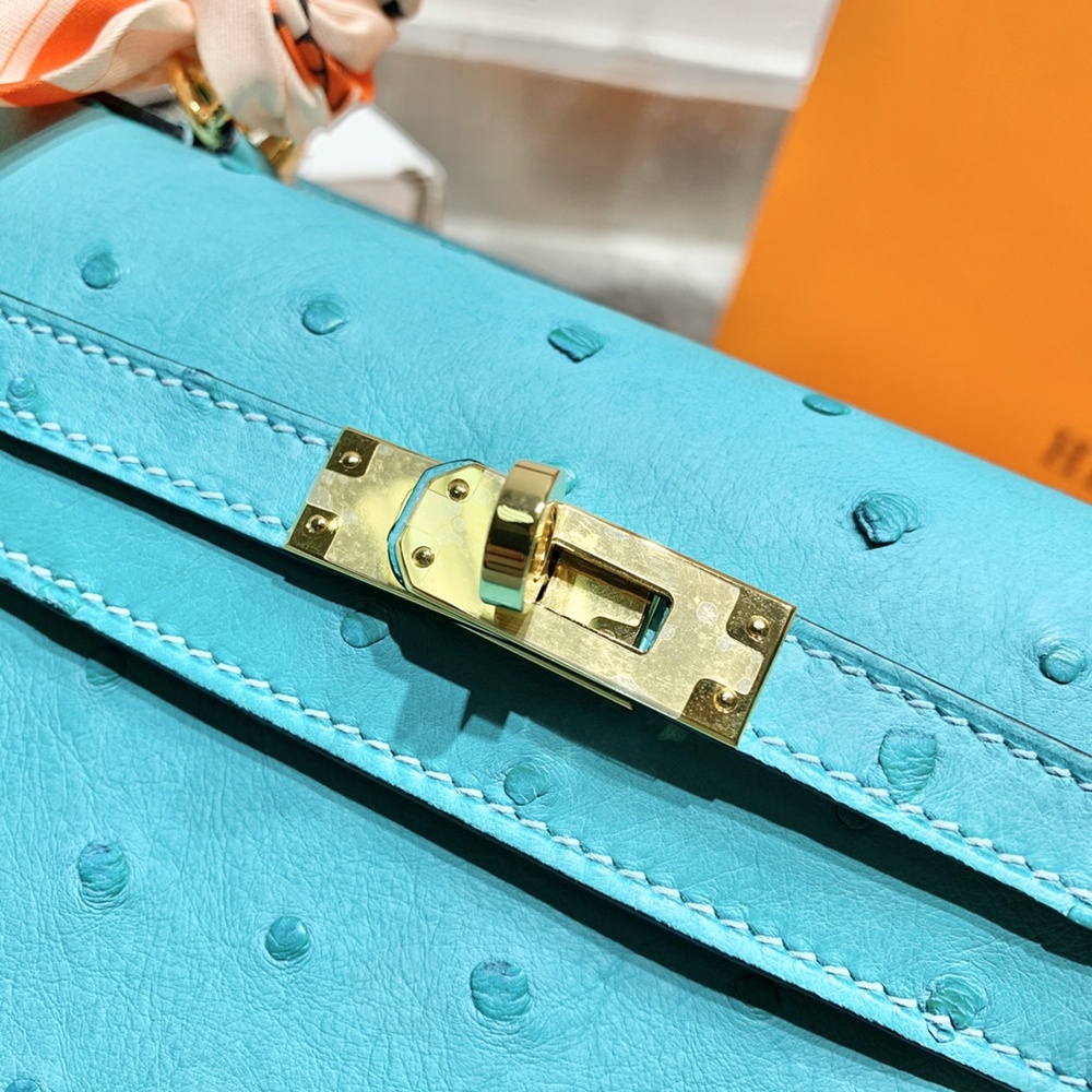 [에르메스] Hermes kelly Bag Ostrich– 에르메스 켈리백 28 오스트리치 28 x 22 x 11cm (켈리 20 25 28 32 35)