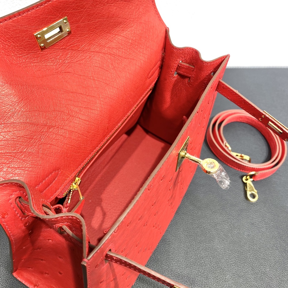 [에르메스] Hermes kelly Bag Ostrich– 에르메스 켈리백 28 오스트리치 28 x 22 x 11cm (켈리 20 25 28 32 35)