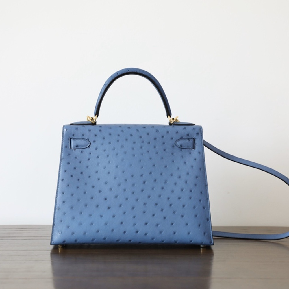 [에르메스] 2칼라 Hermes kelly Bag Ostrich– 에르메스 켈리백 28 오스트리치 28 x 22 x 11cm (켈리 20 25 28 32 35)