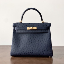 [에르메스] 2칼라 Hermes kelly Bag Ostrich– 에르메스 켈리백 28 오스트리치 28 x 22 x 11cm (켈리 20 25 28 32 35)