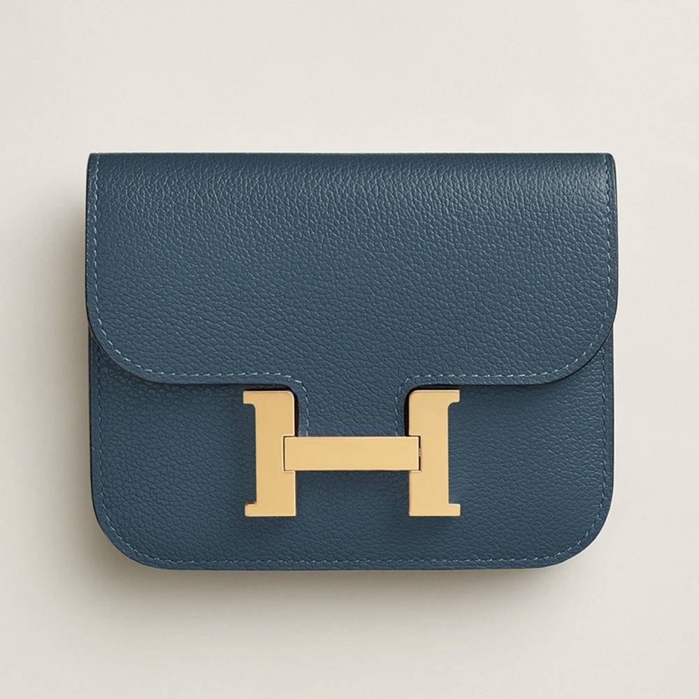 [에르메스]  3칼라 HERMES - Constance epsom 에르메스 콘스탄스 앱송 슬림 컴팩트 지갑 12.5cm x 10cm x 3cm