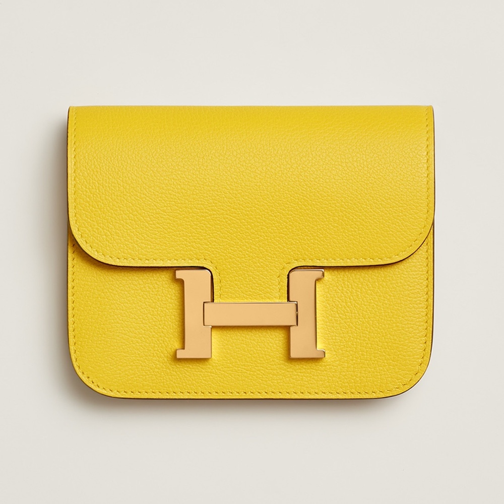 [에르메스]  3칼라 HERMES - Constance epsom 에르메스 콘스탄스 앱송 슬림 컴팩트 지갑 12.5cm x 10cm x 3cm