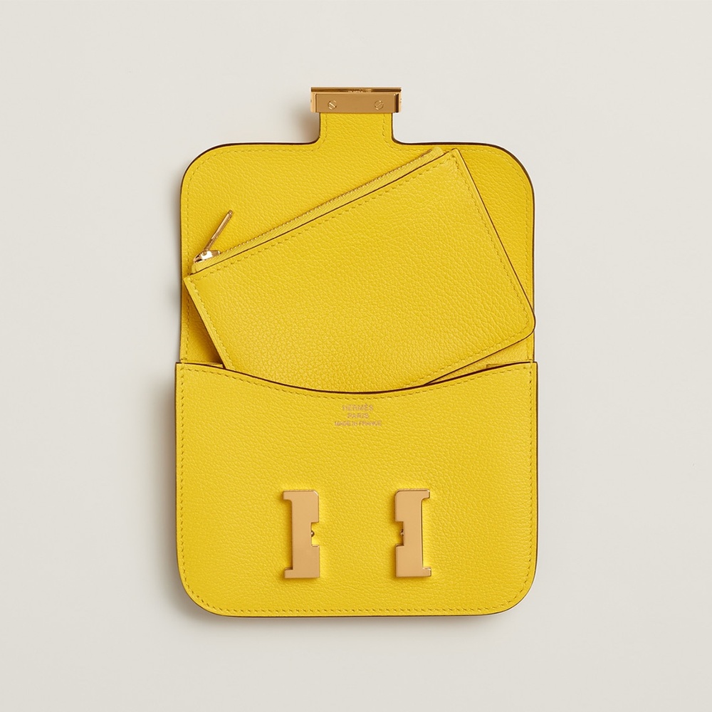 [에르메스]  3칼라 HERMES - Constance epsom 에르메스 콘스탄스 앱송 슬림 컴팩트 지갑 12.5cm x 10cm x 3cm