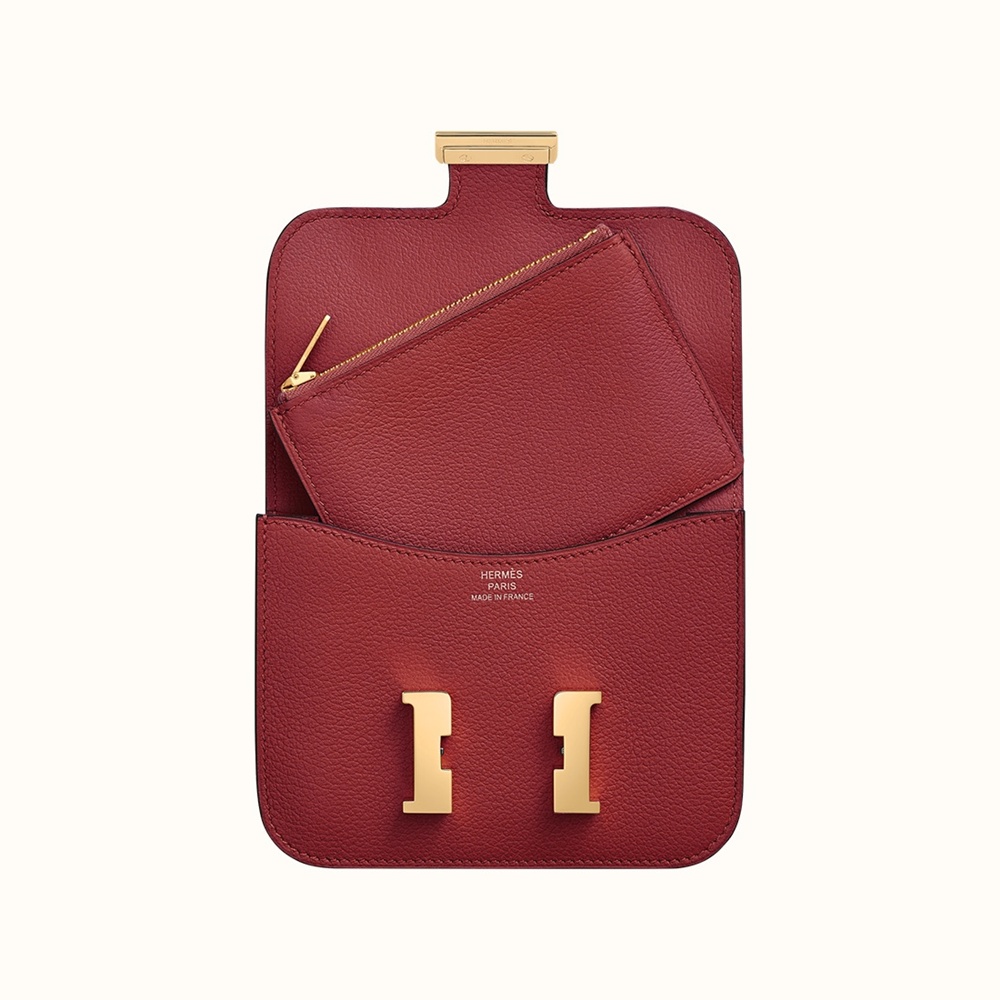 [에르메스]  3칼라 HERMES - Constance epsom 에르메스 콘스탄스 앱송 슬림 컴팩트 지갑 12.5cm x 10cm x 3cm