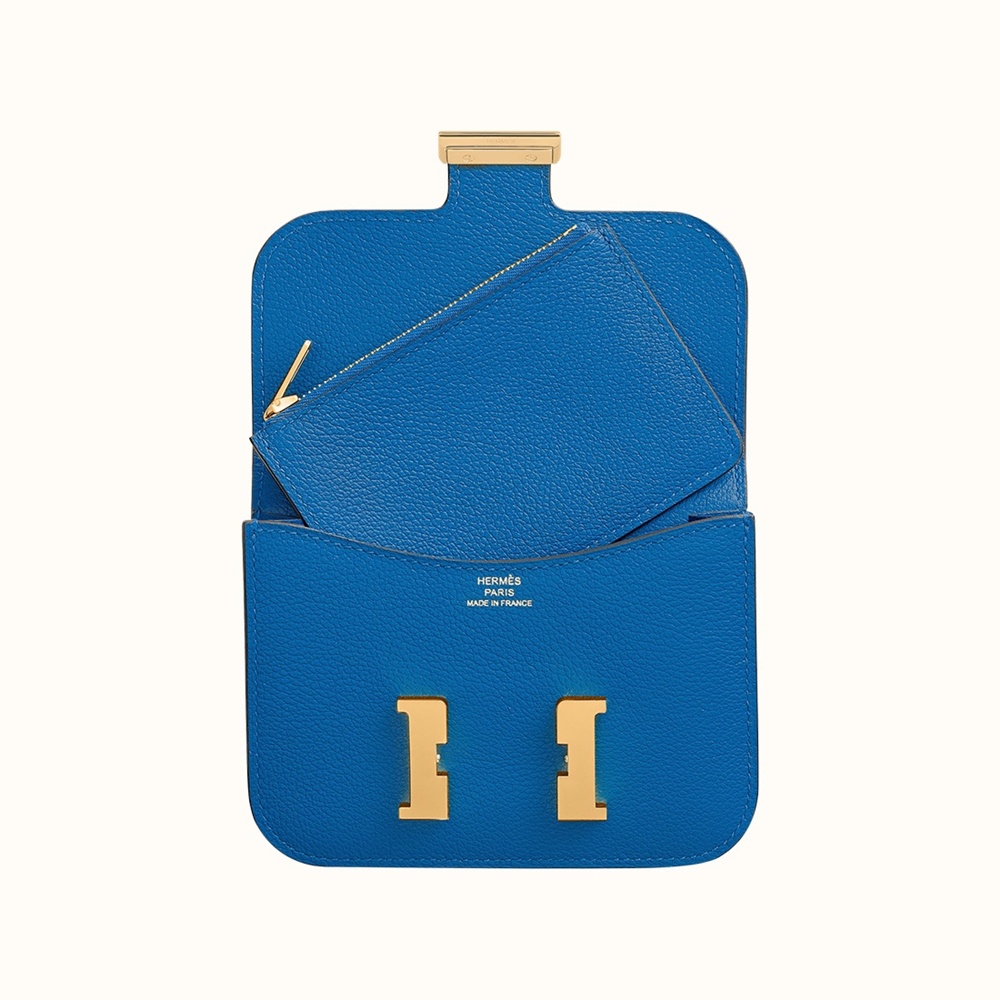 [에르메스]  3칼라 HERMES - Constance epsom 에르메스 콘스탄스 앱송 슬림 컴팩트 지갑 12.5cm x 10cm x 3cm