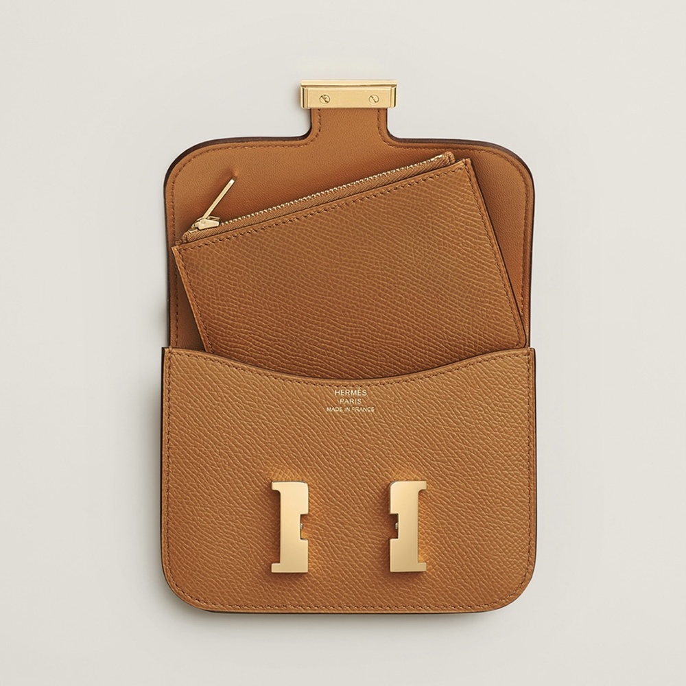 [에르메스]  3칼라 HERMES - Constance epsom 에르메스 콘스탄스 앱송 슬림 컴팩트 지갑 12.5cm x 10cm x 3cm