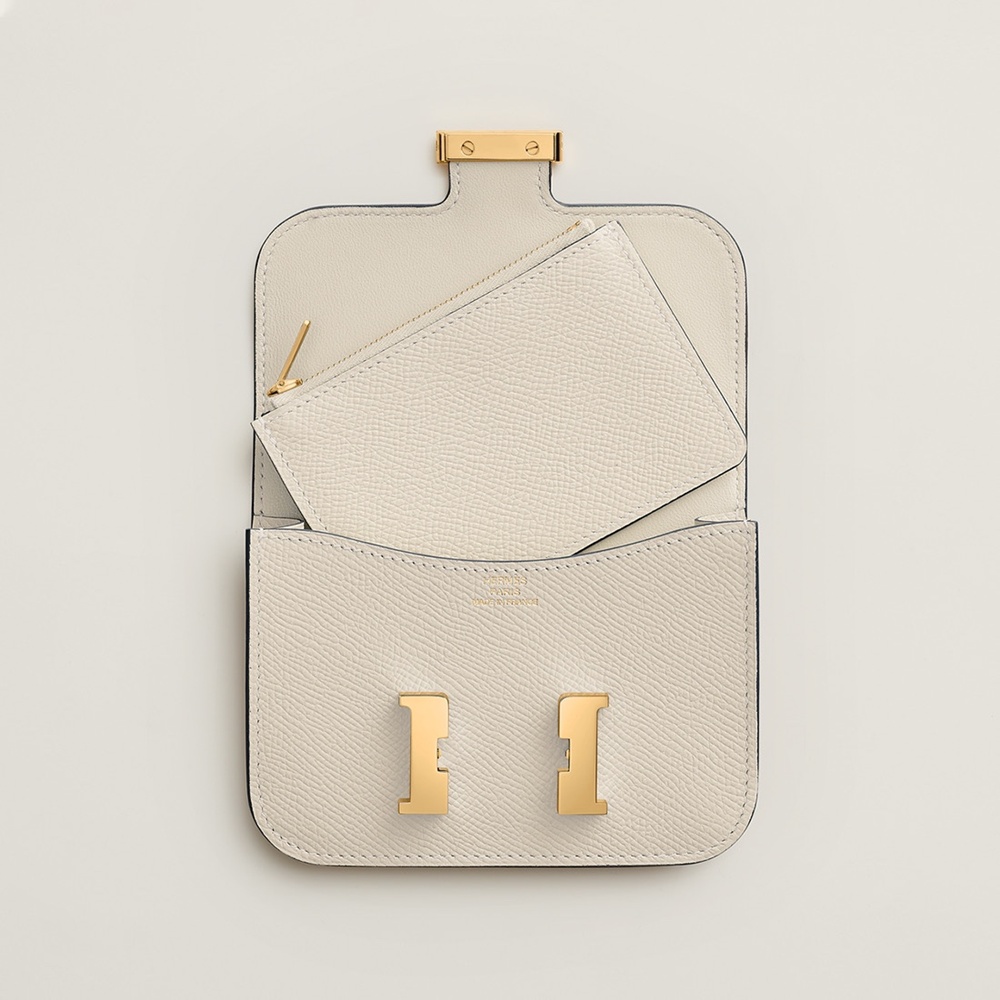 [에르메스]  3칼라 HERMES - Constance epsom 에르메스 콘스탄스 앱송 슬림 컴팩트 지갑 12.5cm x 10cm x 3cm