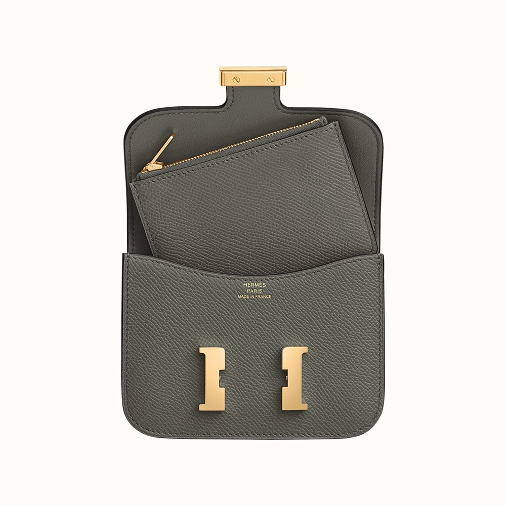 [에르메스]  3칼라 HERMES - Constance epsom 에르메스 콘스탄스 앱송 슬림 컴팩트 지갑 12.5cm x 10cm x 3cm