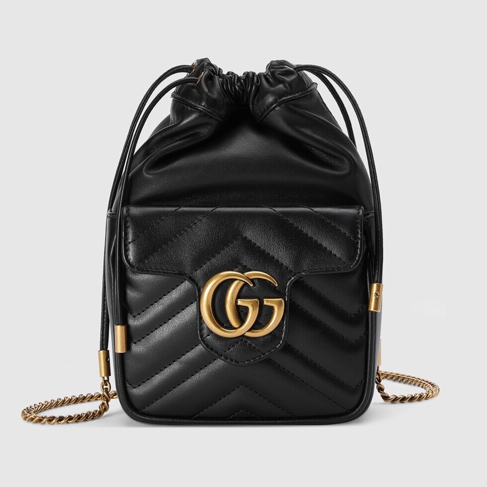 [GUCCI] 구찌 GG 마몽 마틀라세 미니 버킷백 746433 가로 15cm, 세로 21.5cm, 폭 7cm