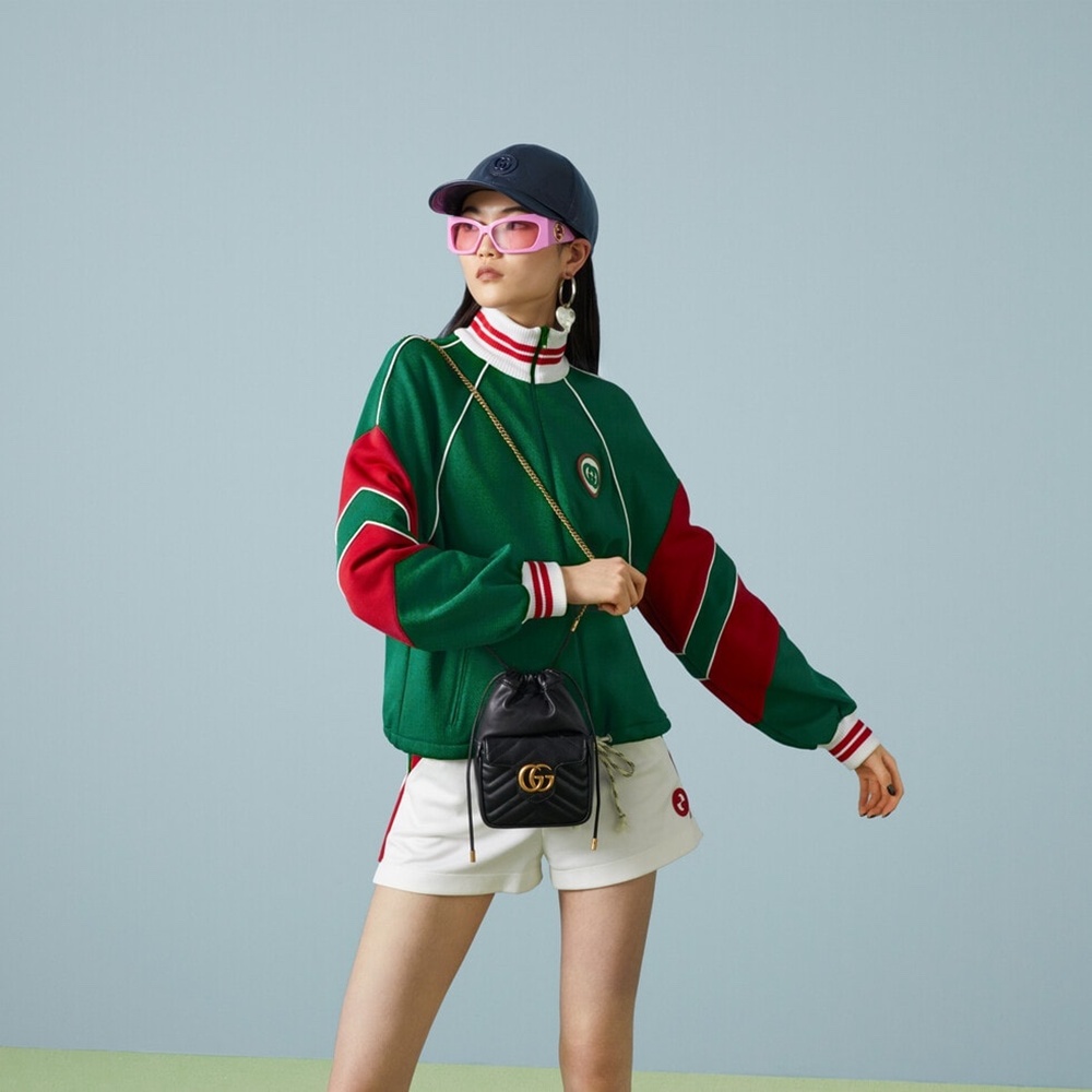 [GUCCI] 구찌 GG 마몽 마틀라세 미니 버킷백 746433 가로 15cm, 세로 21.5cm, 폭 7cm