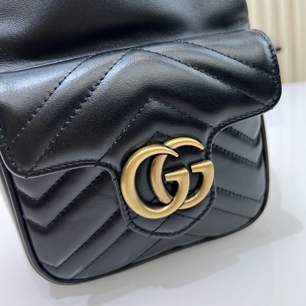 [GUCCI] 구찌 GG 마몽 마틀라세 미니 버킷백 746433 가로 15cm, 세로 21.5cm, 폭 7cm