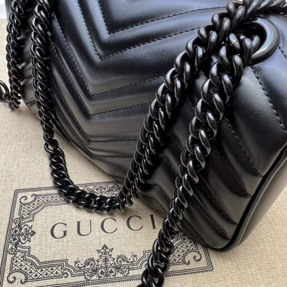 [GUCCI] 구찌 마몽 마틀라세 체인백 - Gucci GG Marmont Matelasse Mini CHAIN SHOULDER BAG 446744 - 23 x 14 x 6cm