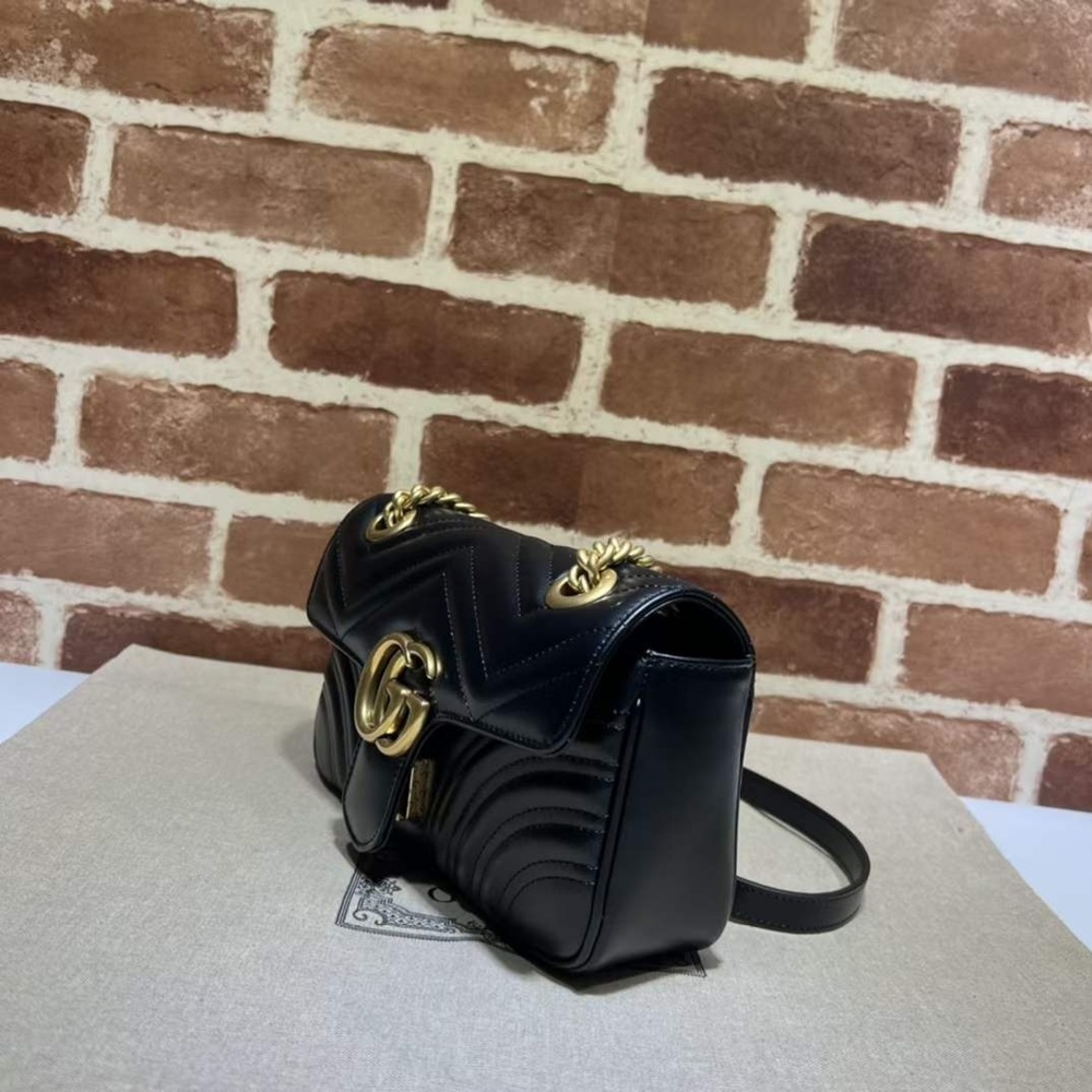 [GUCCI] 구찌 마몽 마틀라세 체인백 - Gucci GG Marmont Matelasse Mini CHAIN SHOULDER BAG 446744 - 23 x 14 x 6cm