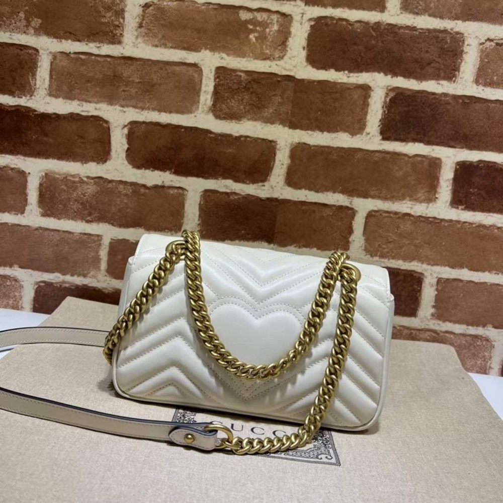 [GUCCI] 구찌 마몽 마틀라세 체인백 - Gucci GG Marmont Matelasse Mini CHAIN SHOULDER BAG 446744 - 23 x 14 x 6cm