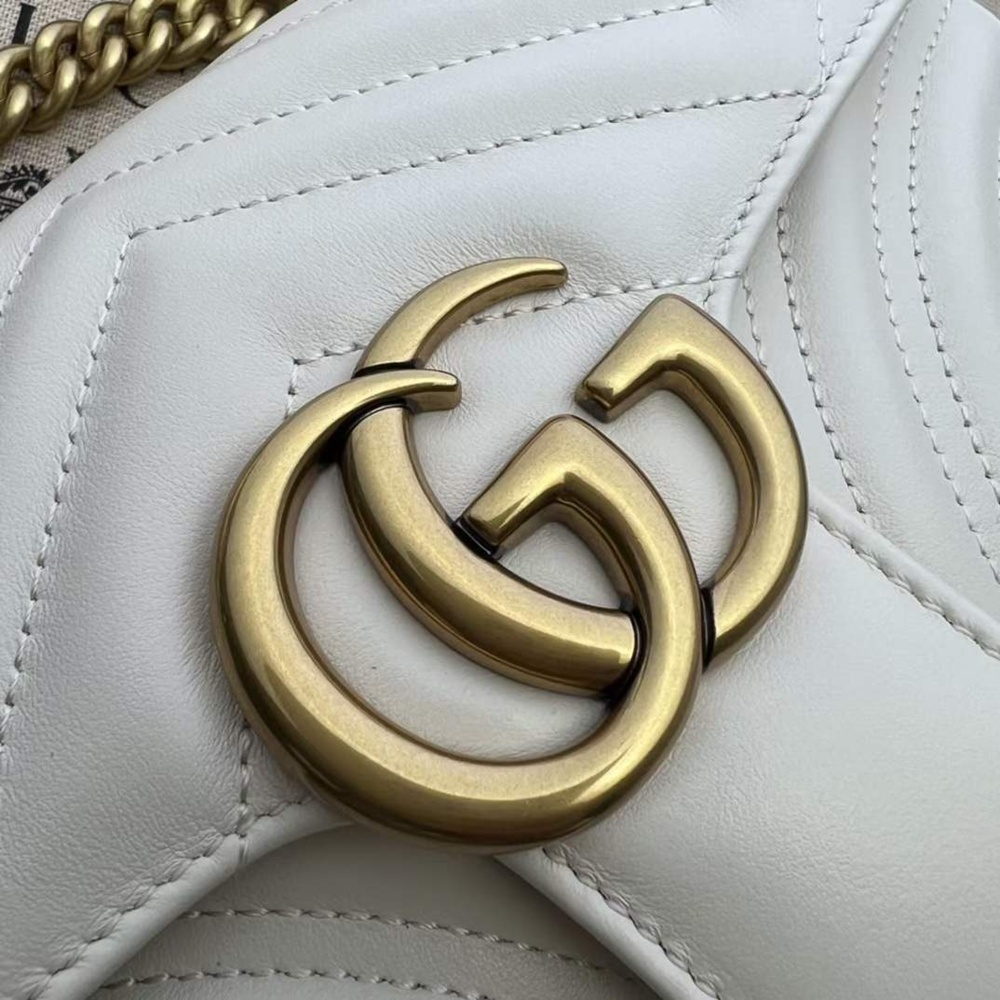 [GUCCI] 구찌 마몽 마틀라세 체인백 - Gucci GG Marmont Matelasse Mini CHAIN SHOULDER BAG 446744 - 23 x 14 x 6cm