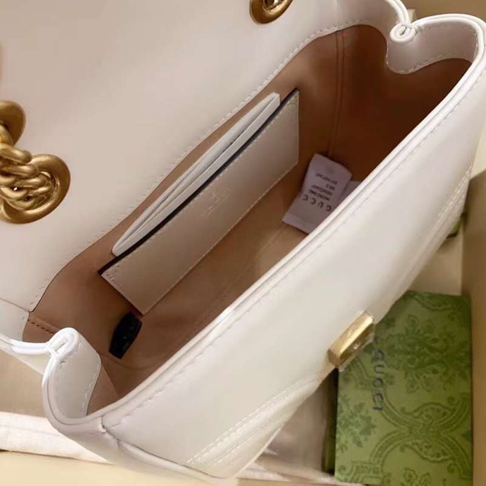 [GUCCI] 구찌 마몽 탑 마틀라세 크로스 백 - GUCCI GG Marmont matelass leather mini bag 18 x 15 x 8cm