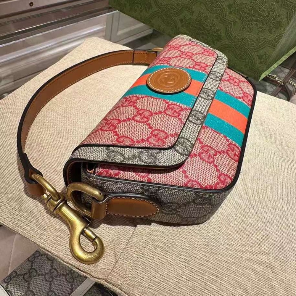 [GUCCI] 구찌 오피디아 미니 모노그램 코팅캔버스 메신저 백 – Gucci Ophidia Mini Monogram Canvas Messenger Bag 18 x 10 x 4