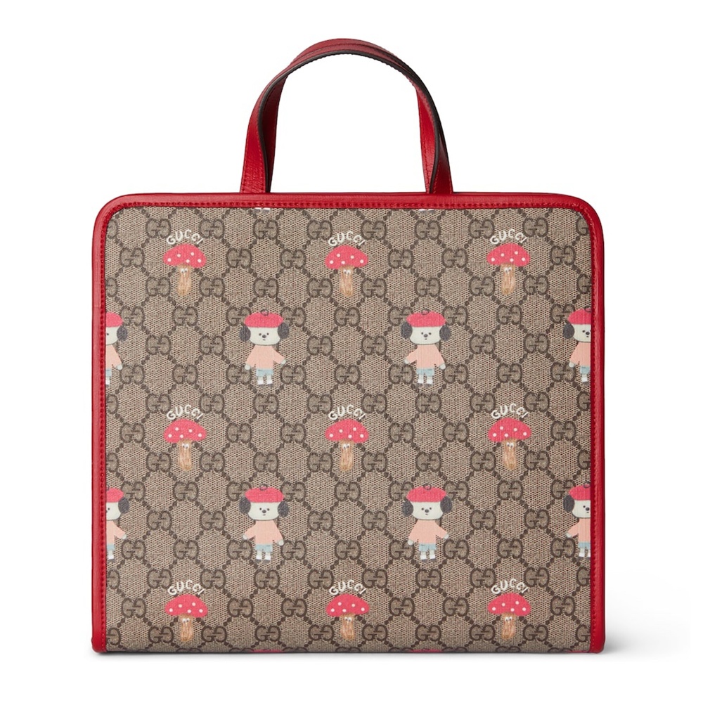 [GUCCI] 구찌 키즈 GG 슈프림 로고 프린트 토트백 605614 25 x 28.5 x 11 cm