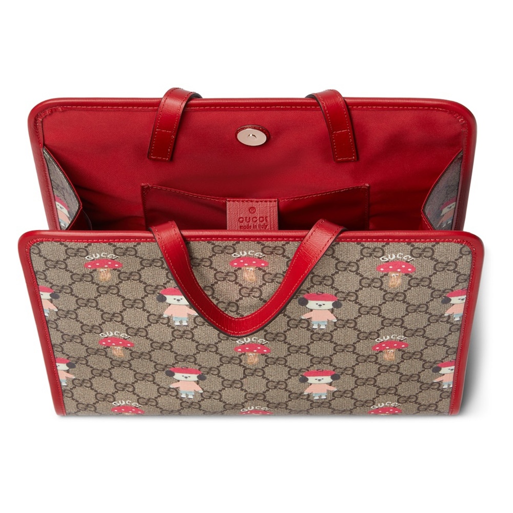 [GUCCI] 구찌 키즈 GG 슈프림 로고 프린트 토트백 605614 25 x 28.5 x 11 cm