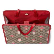 [GUCCI] 구찌 키즈 GG 슈프림 로고 프린트 토트백 605614 25 x 28.5 x 11 cm