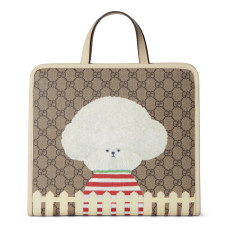 [GUCCI] 구찌 키즈 GG 슈프림 로고 프린트 토트백 605614 25 x 28.5 x 11 cm