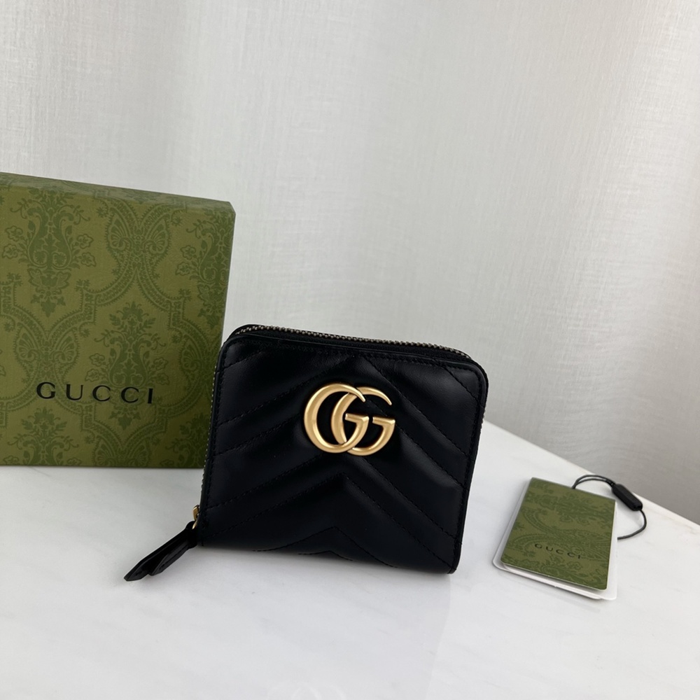 [GUCCI] 구찌 474813 GG 마몬트 마틀라세 반지갑 12m 세로 10cm