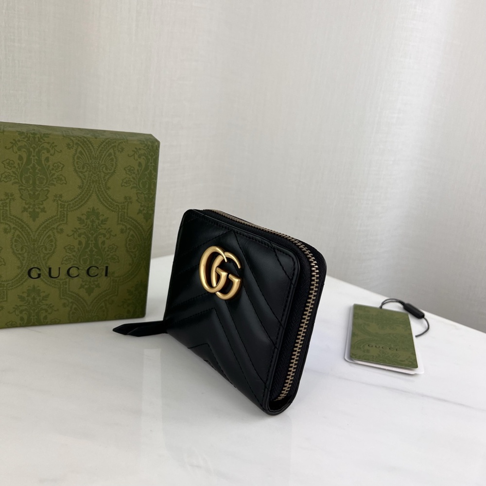 [GUCCI] 구찌 474813 GG 마몬트 마틀라세 반지갑 12m 세로 10cm